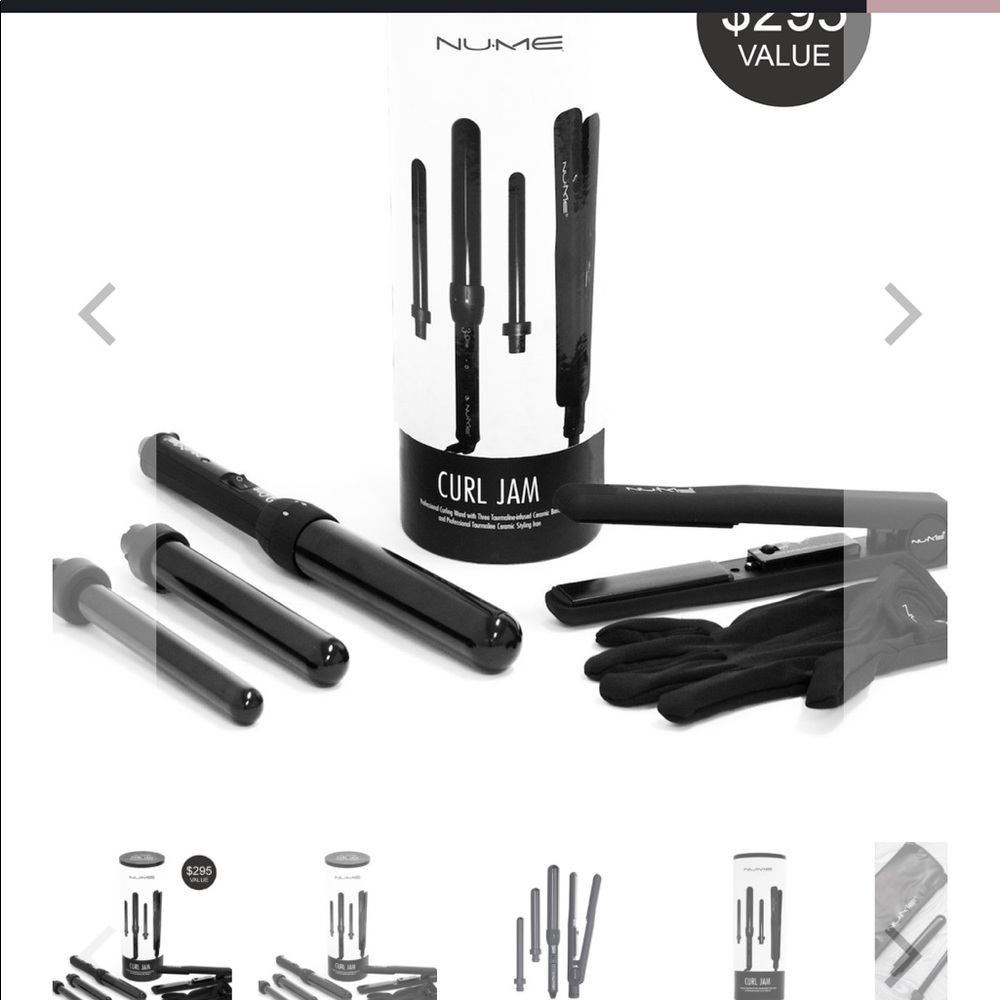 Selling curling wand set with straightener. Used two times misplaced the glove.